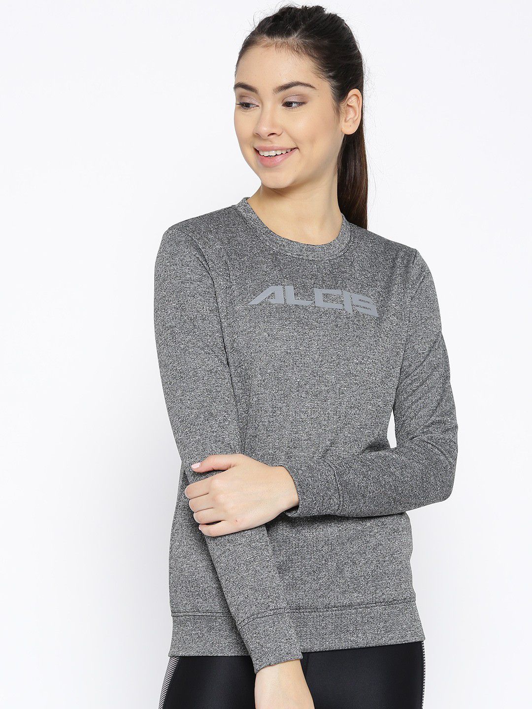 Alcis - Grey Polyester Women's Sweatshirt