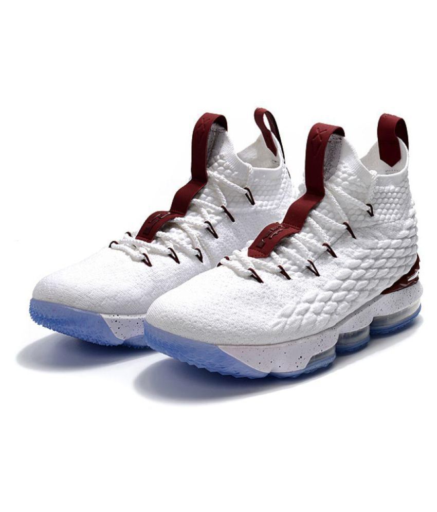Nike LEBRON X15 White Basketball Shoes 