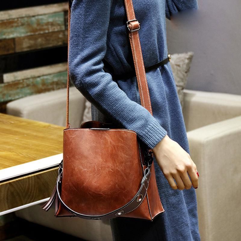 leather bucket bag crossbody