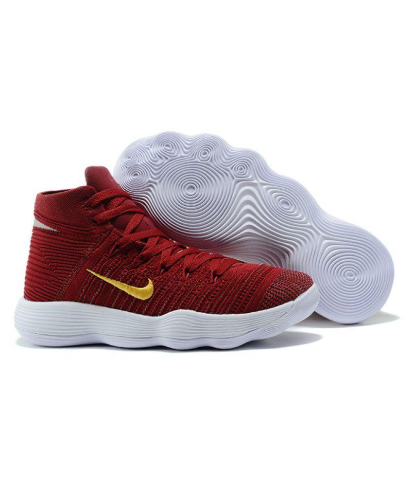 flyknit Maroon Basketball Shoes 