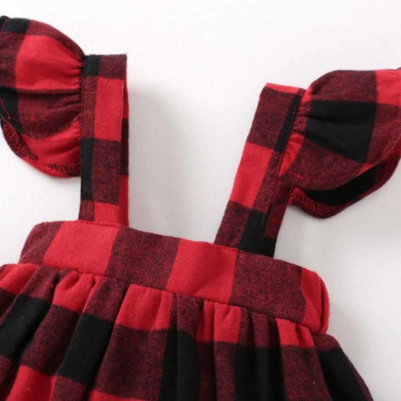 Red & Black Baby Girls Suspender Dresses For 024M Buy Red & Black