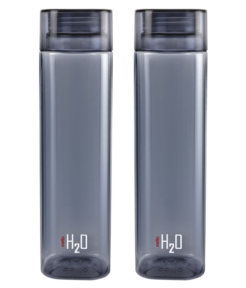 Cello H2o Squaremate Black 1000 Ml Pet Water Bottle Set Of 2 Buy Online At Best Price In India Snapdeal