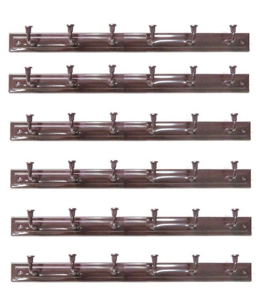 Shaks Traders Brown 6 Pin Hanger 6PCS