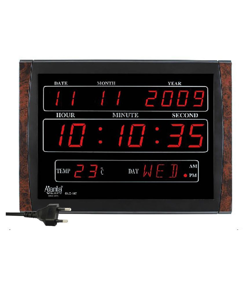 Ajanta Rectangular Digital Wall Clock OLC107 ( 33 x 3 cms ) Buy