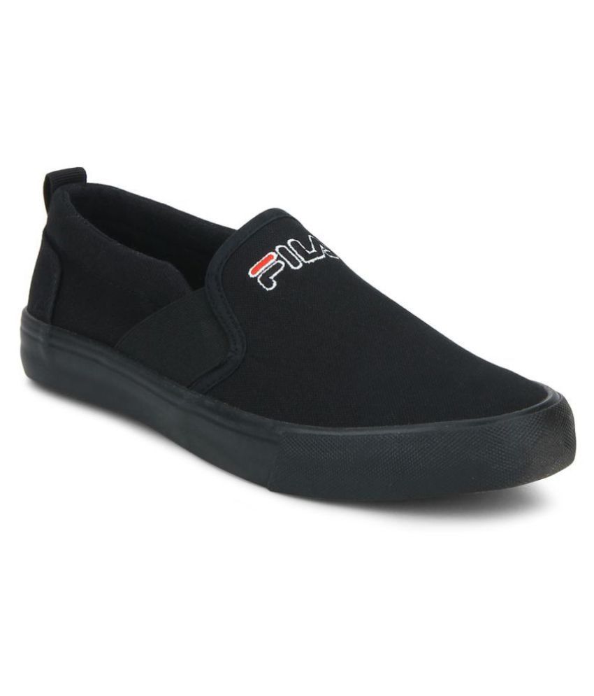 fila black casual shoes