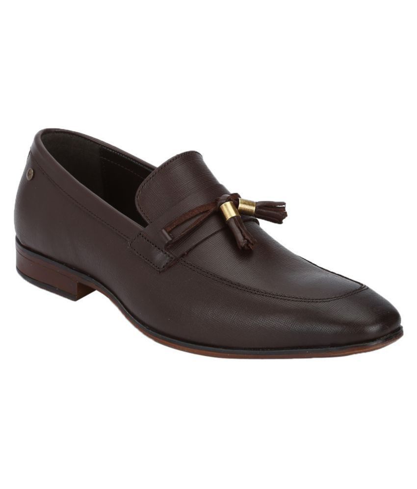 red tape dark brown casual loafers