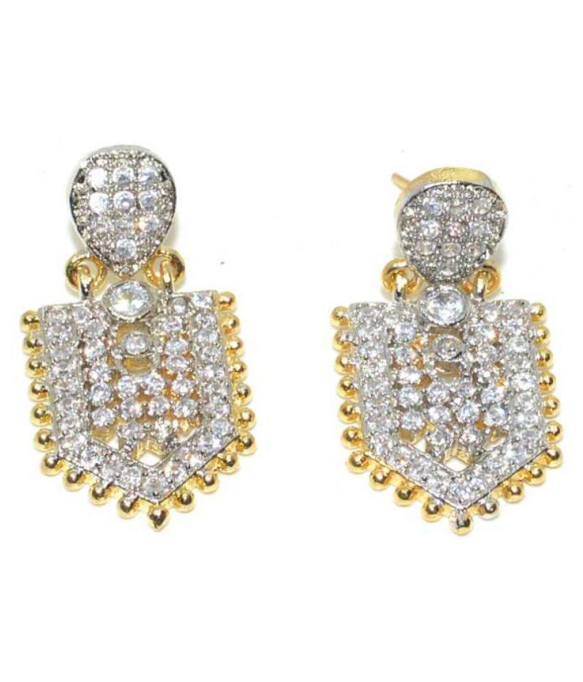 Brass American Diamond Studs Earrings