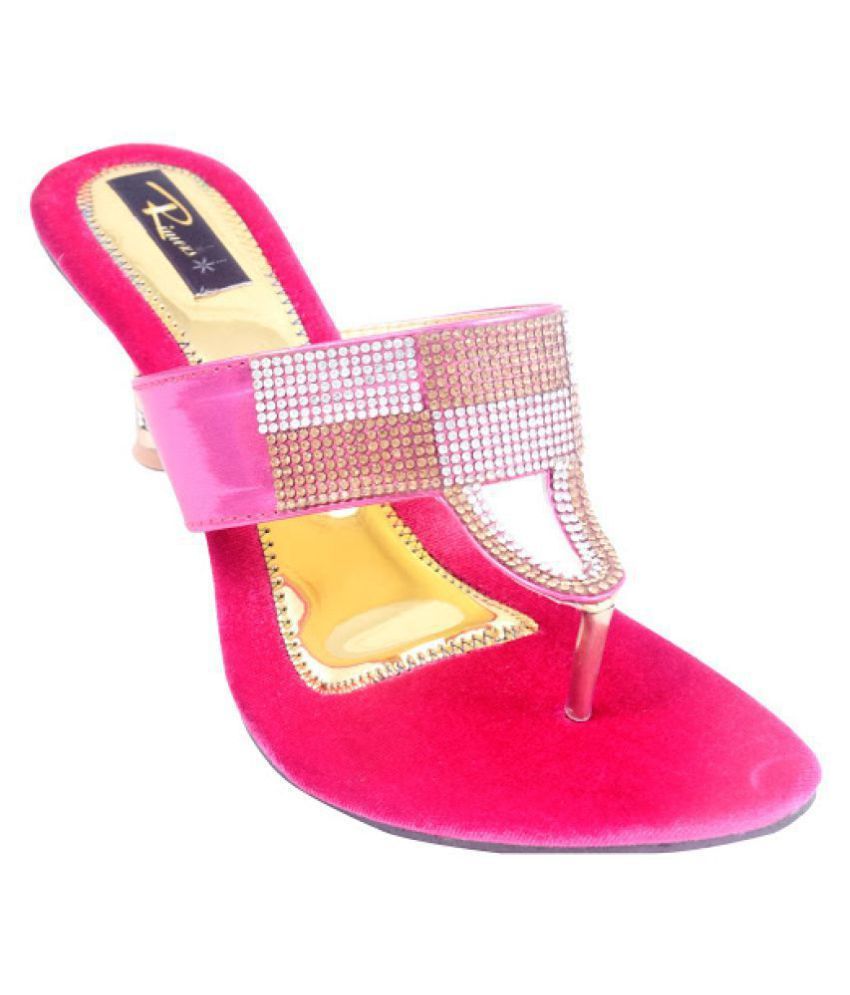 Rimezs Pink Stiletto Heels Price In India- Buy Rimezs Pink Stiletto 