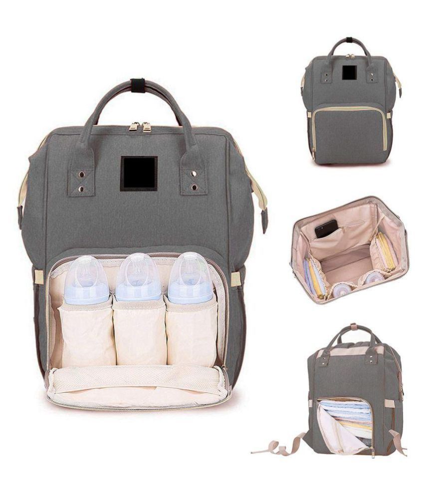 land grey diaper bag