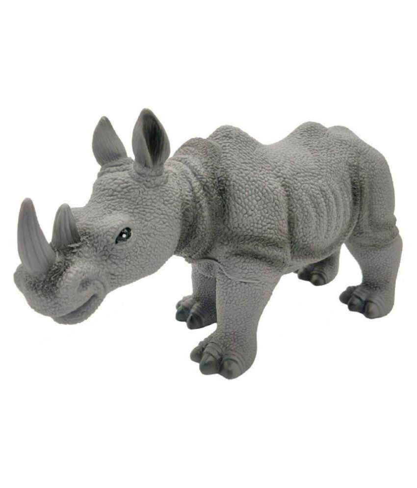 Emob Amazing Realistic Look Wildlife Animal Rhinoceros Figure Playset ...