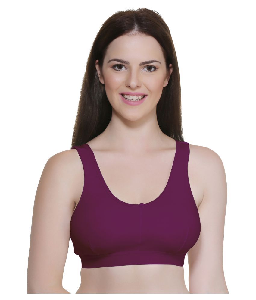     			TCG Cotton Lycra Non Padded Women's Air Bra ( Purple )