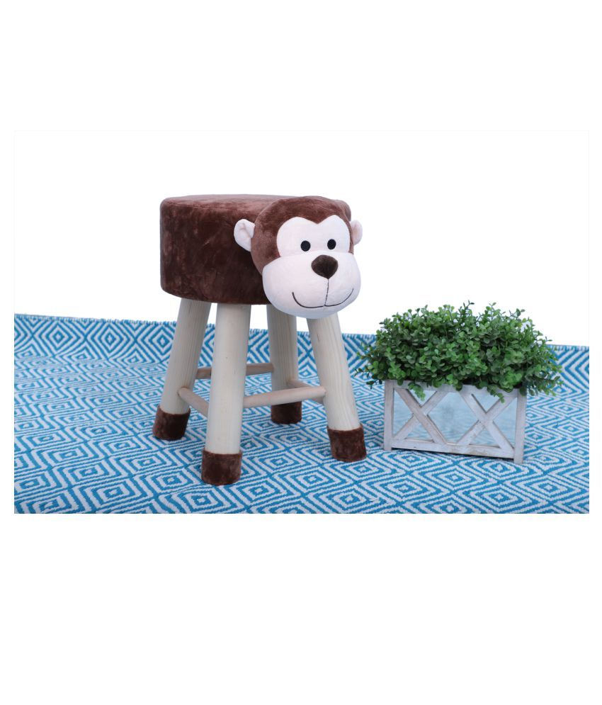Welhouse India Monkey Animal Shaped Ottoman/Foot Stool for Kids