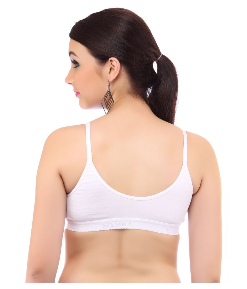 Buy Mybra Cotton Sports Bra White Online At Best Prices In India Snapdeal