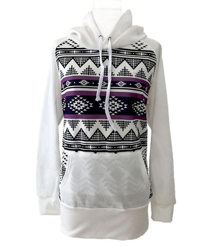 geometric print hoodie