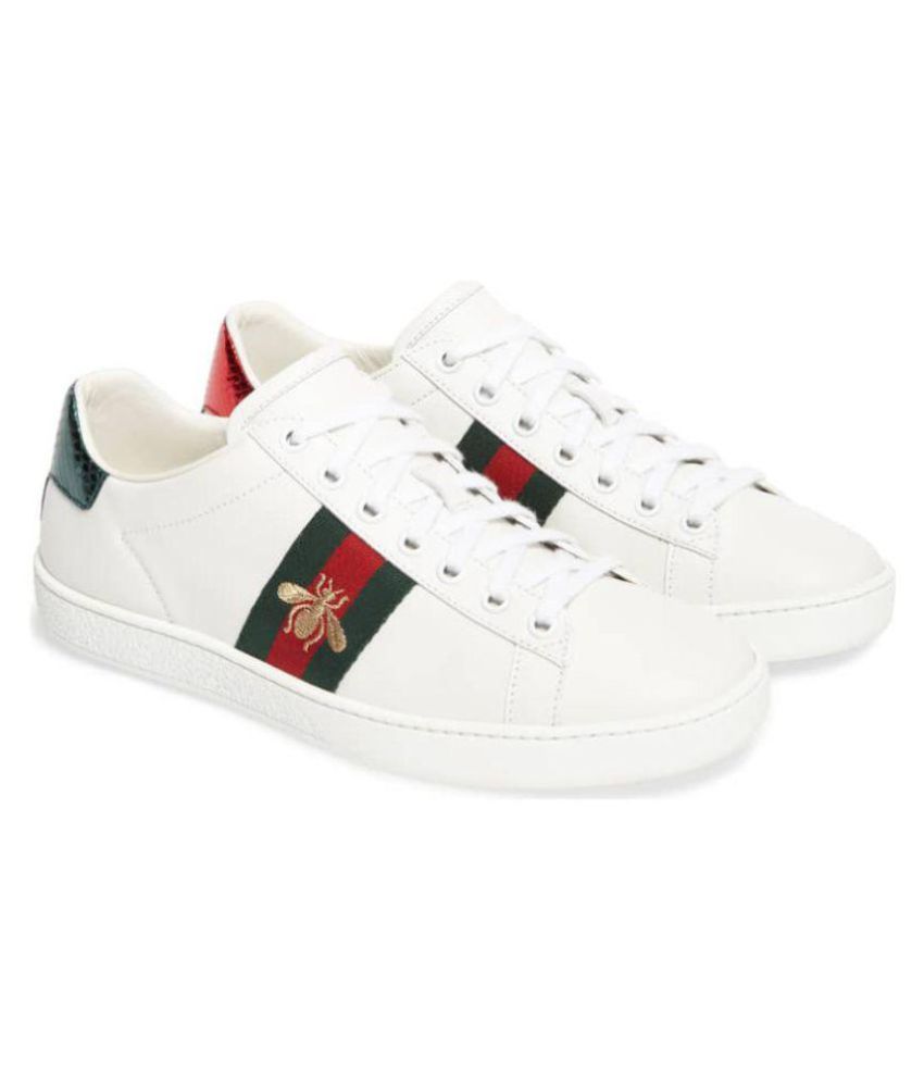 Gucci White Lifestyle Shoes Price in 