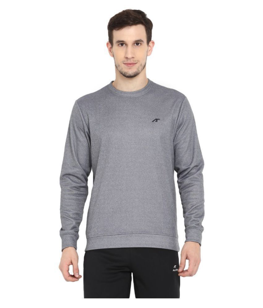     			Alcis Grey Polyester Terry Sweatshirt Single Pack
