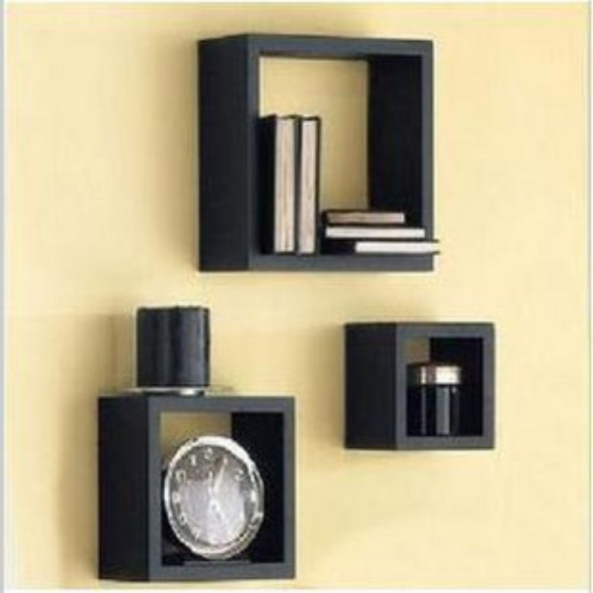 CRUZ INTERNATIONAL Floating Shelves Black - Pack Of 3: Buy CRUZ ...