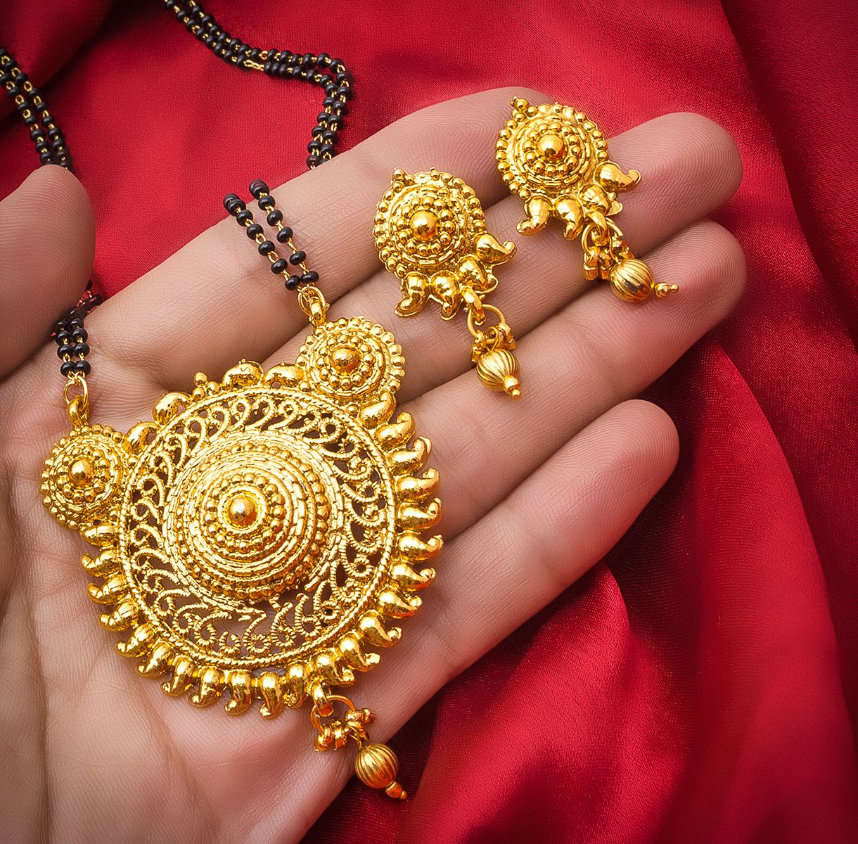 gold plated heavy mangalsutra