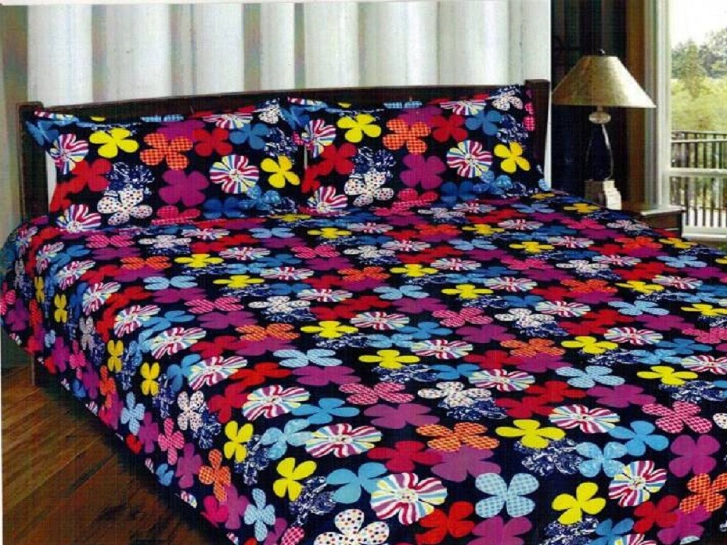 New panipat textile zone Double 3D Polycotton Multi Fitted Sheet Set of