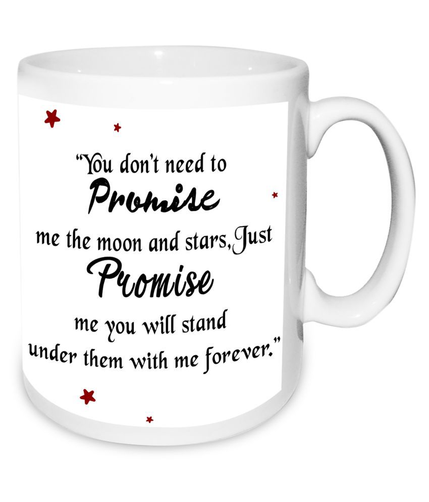 Happy Promise Day Quotation Photo Frame, Mug Hamper & Red Rose with white  Teddy Combo valentine & Love Gifts: Buy Online at Best Price in India -  Snapdeal