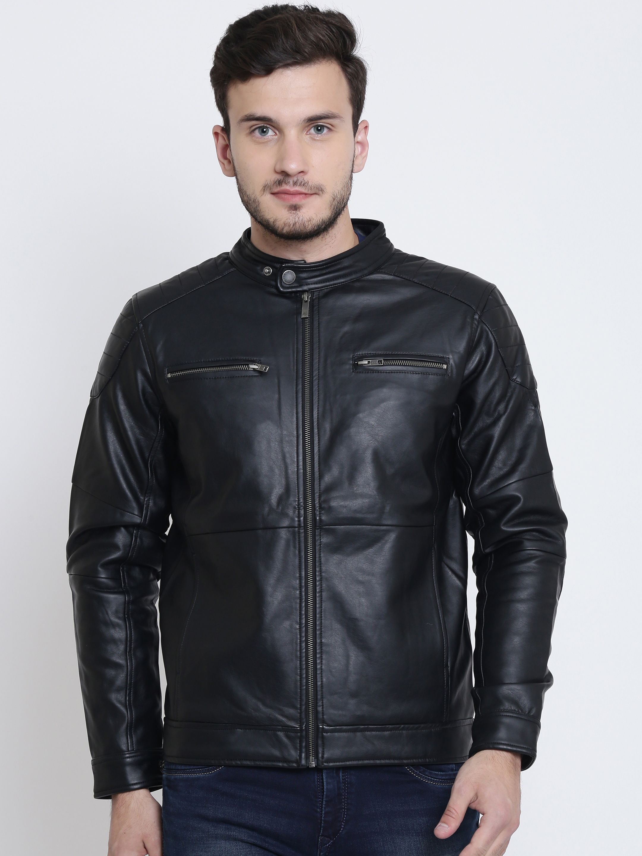 casual club leather jacket