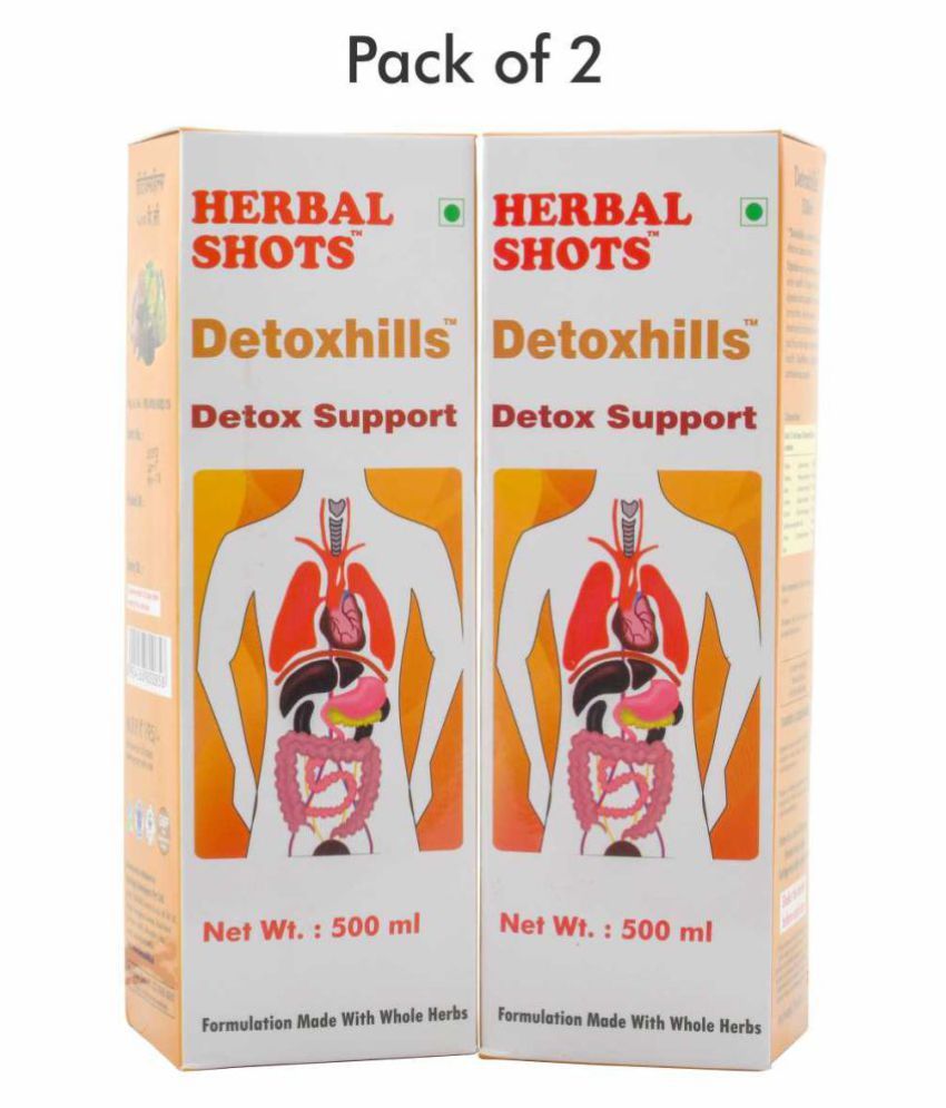     			Herbal Hills Detoxhills Herbal Shots Liquid 500 Ml Pack of 2