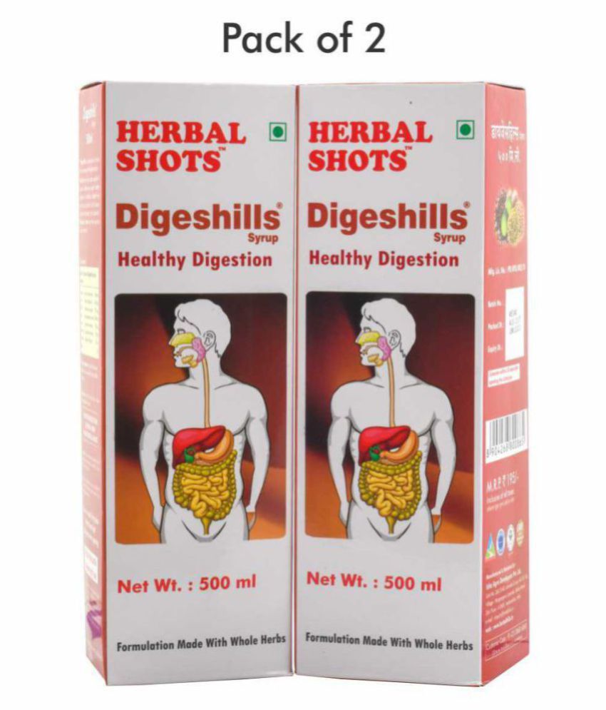     			Herbal Hills Digeshills Herbal Shots Liquid 500 Ml Pack of 2