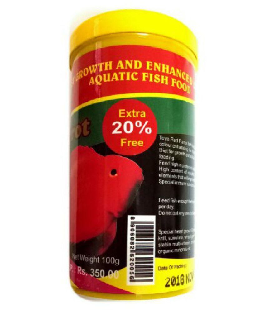 toya red parrot fish food