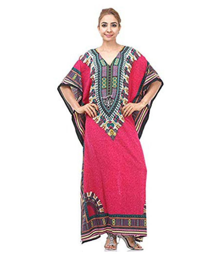 Buy Classic Wear Polyester Pink Sarongs Online at Best Prices in India ...