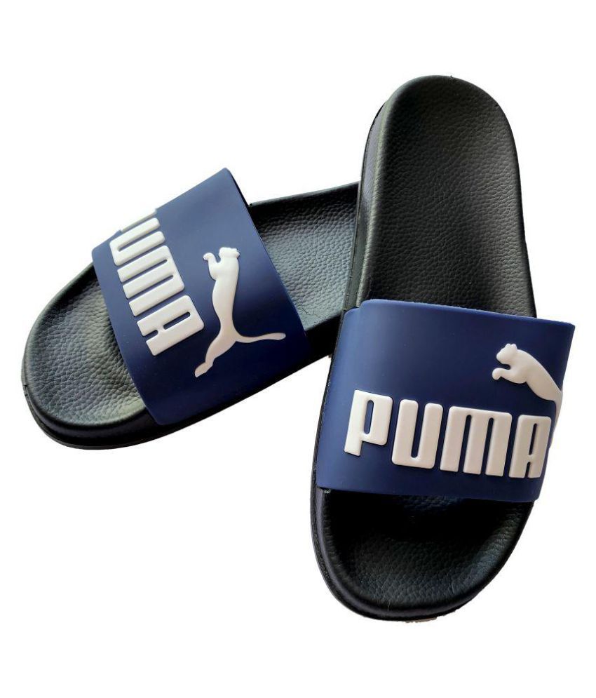 Puma Blue Slide Flip flop Price in India- Buy Puma Blue Slide Flip flop ...