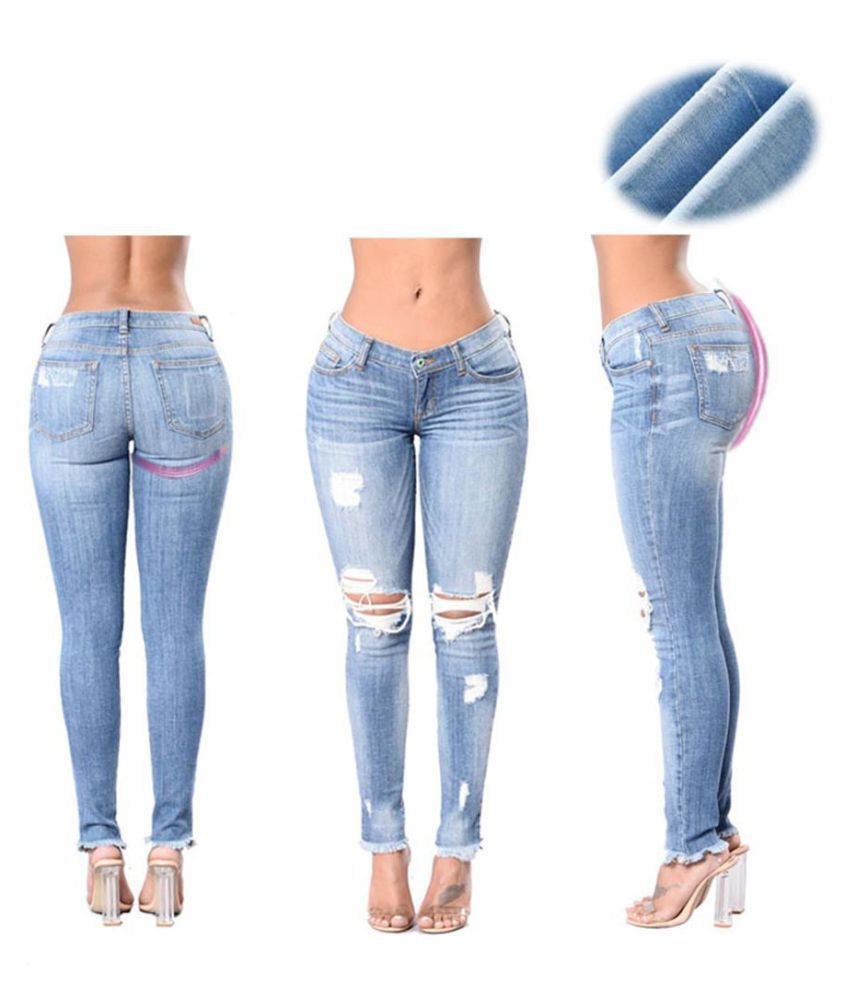 ripped jeans for big thighs women's