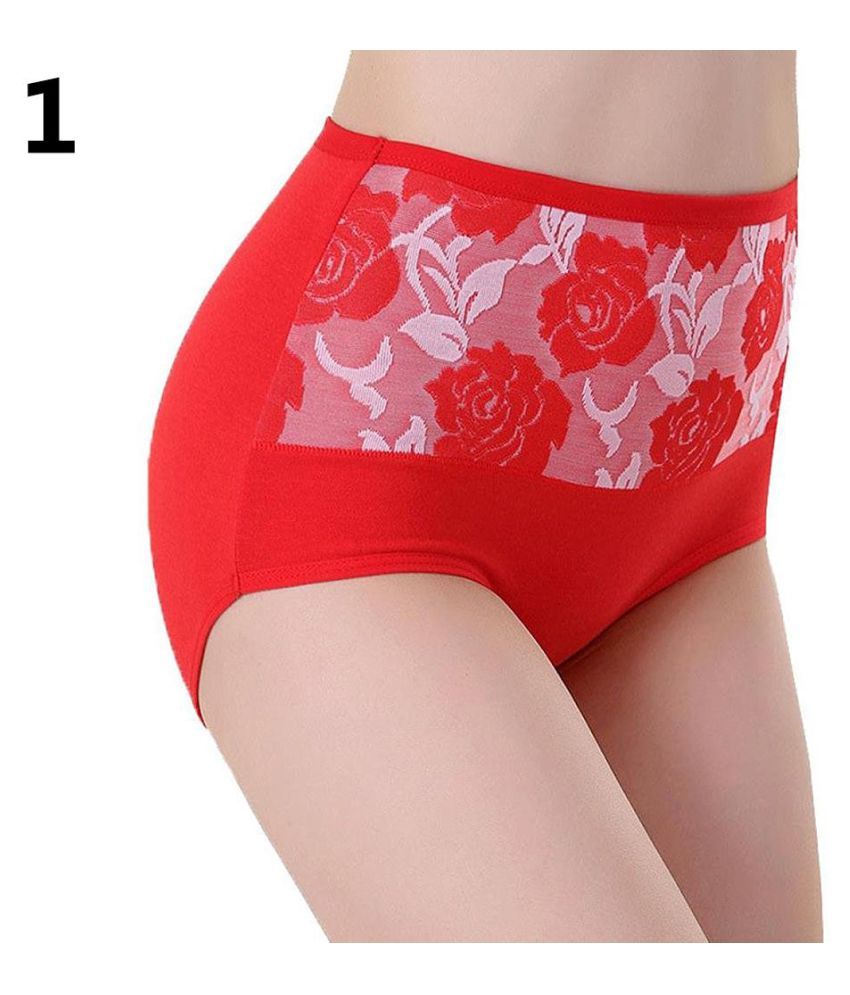 Buy Women High Waist Cotton Plus Size Briefs Healthy Sexy Panties