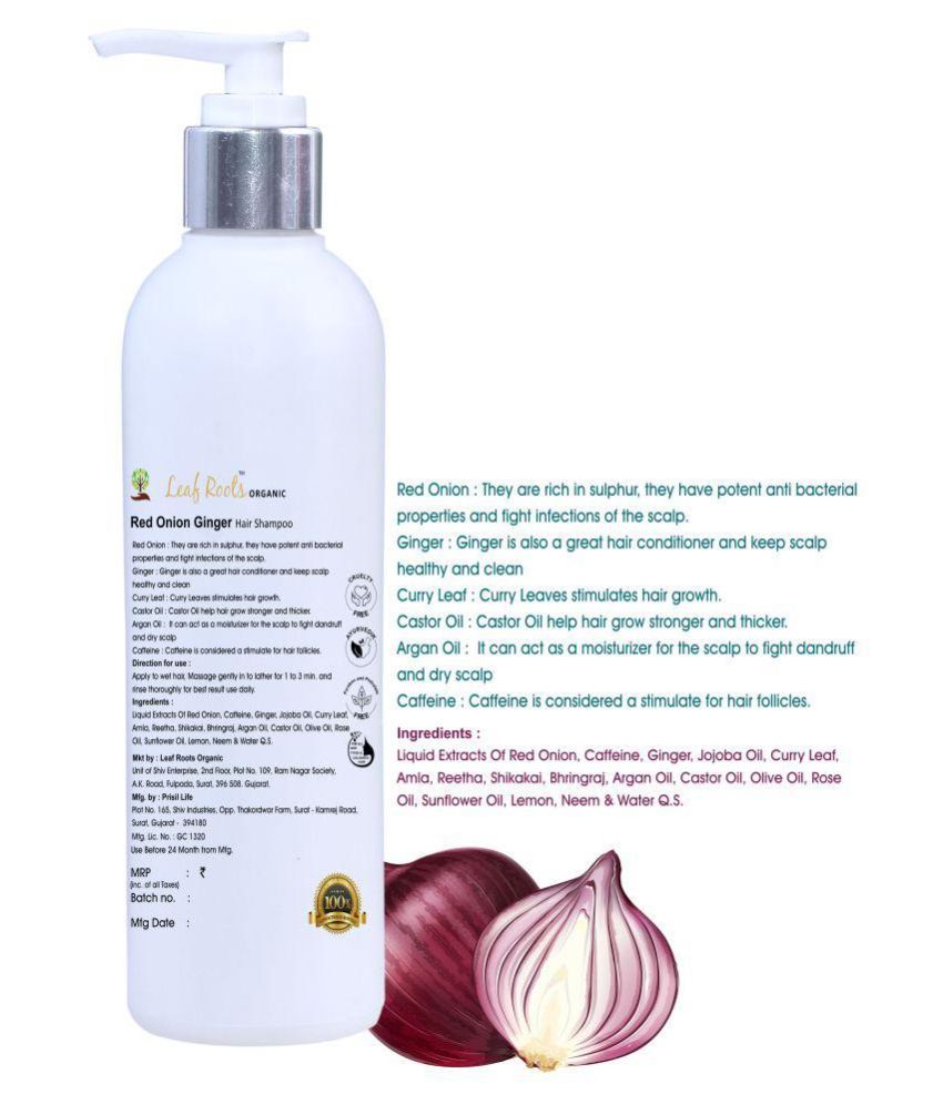 Leaf Roots Red Onion Ginger Shampoo 250 mL Buy Leaf Roots Red Onion Ginger Shampoo 250 mL at