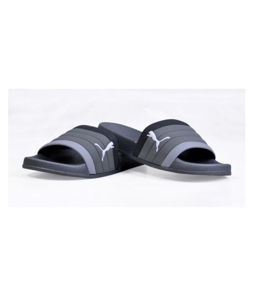 puma gray flip flops