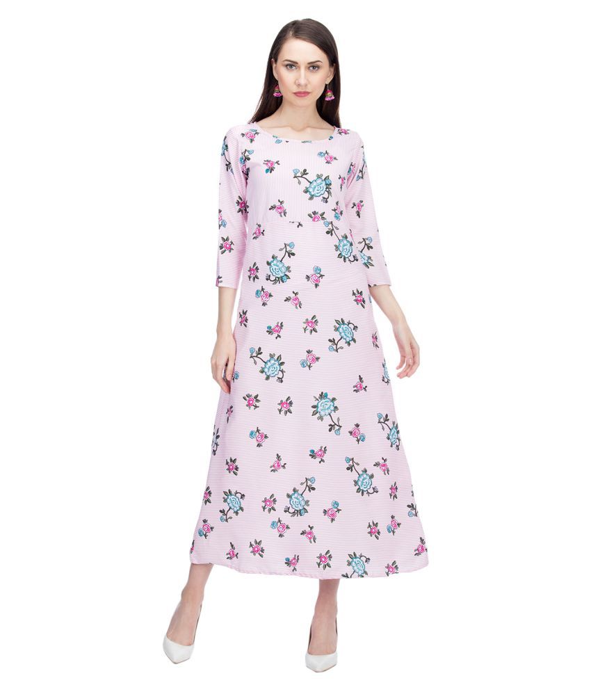 poly material short gown