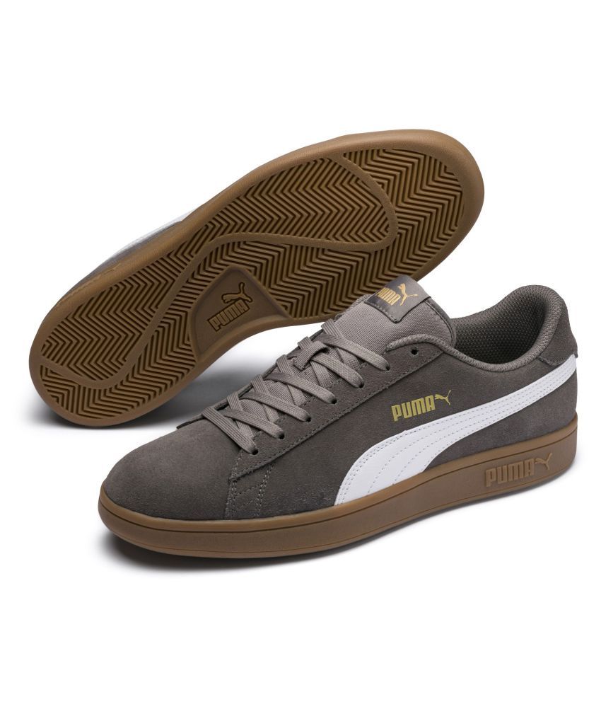grey puma platform sneakers