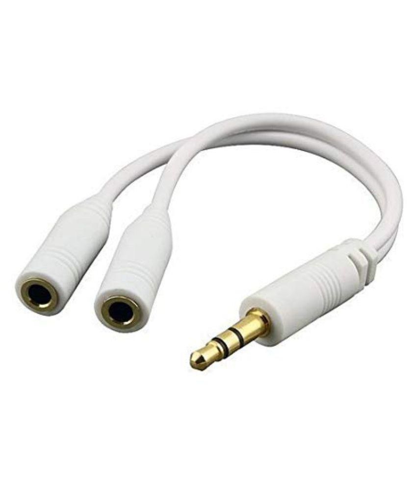 Buy Vmob Male To 2 Female 3 5mm Aux Extension Headphone Mic Aux Splitter 0 Online At Best Price In India Snapdeal