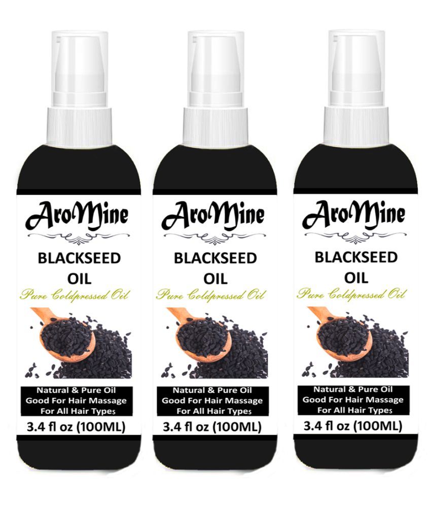     			Aromine 100% Pure & Natural Blackseed(Kalonji) Hair Treatment Oil- 300 ml Pack of 3