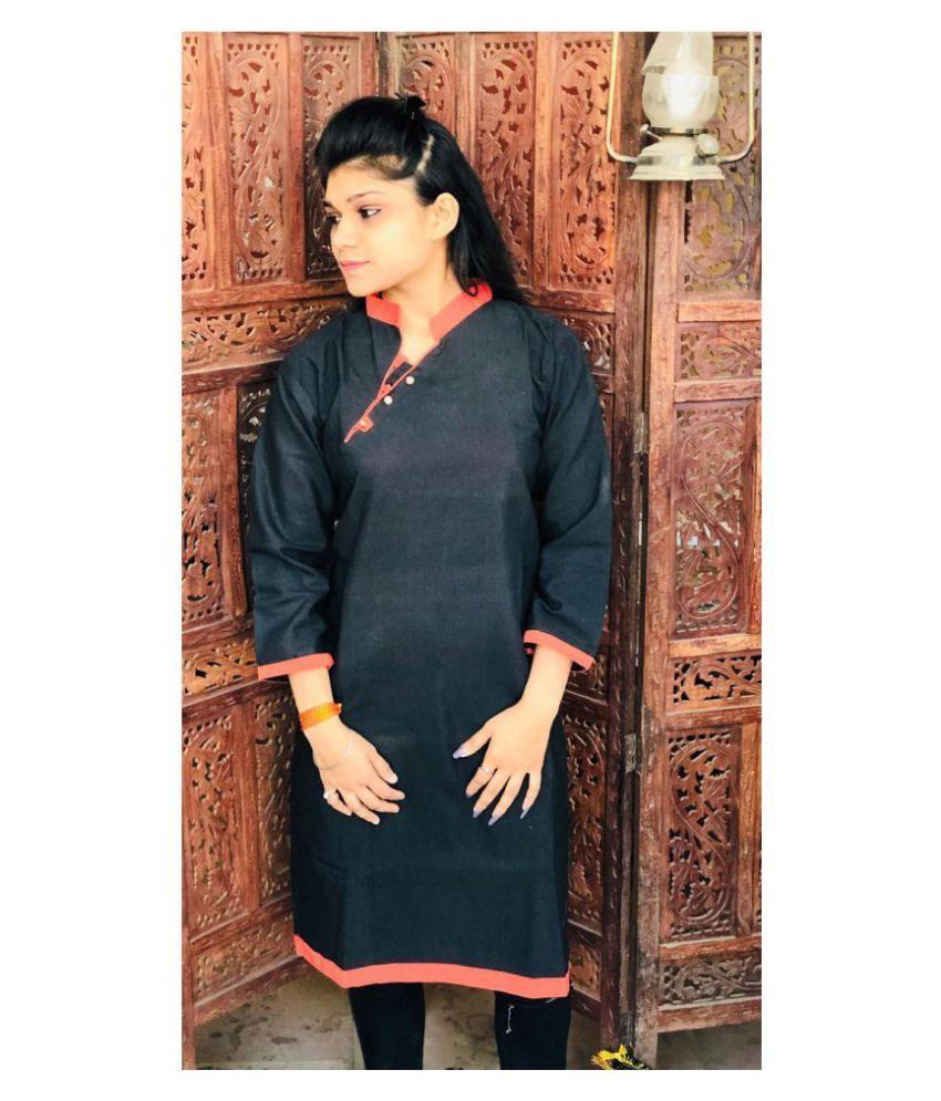 black khadi shirt