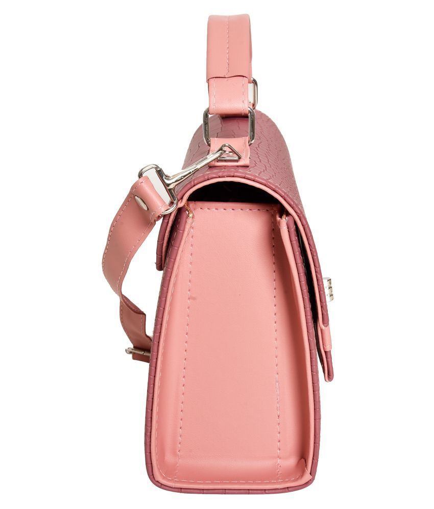 Ft Pink Faux Leather Shoulder Bag Buy Ft Pink Faux Leather Shoulder