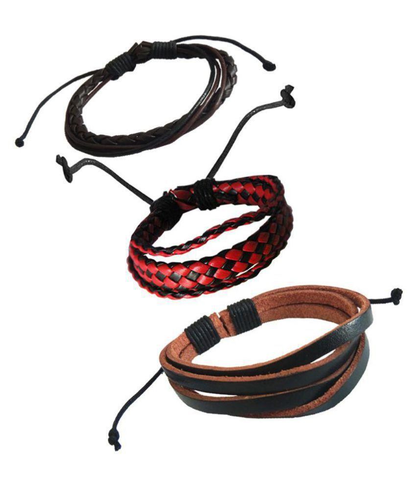 Menjewell Multicolor Stylish wrist band Design Bracelet Combo Buy Menjewell Multicolor Stylish