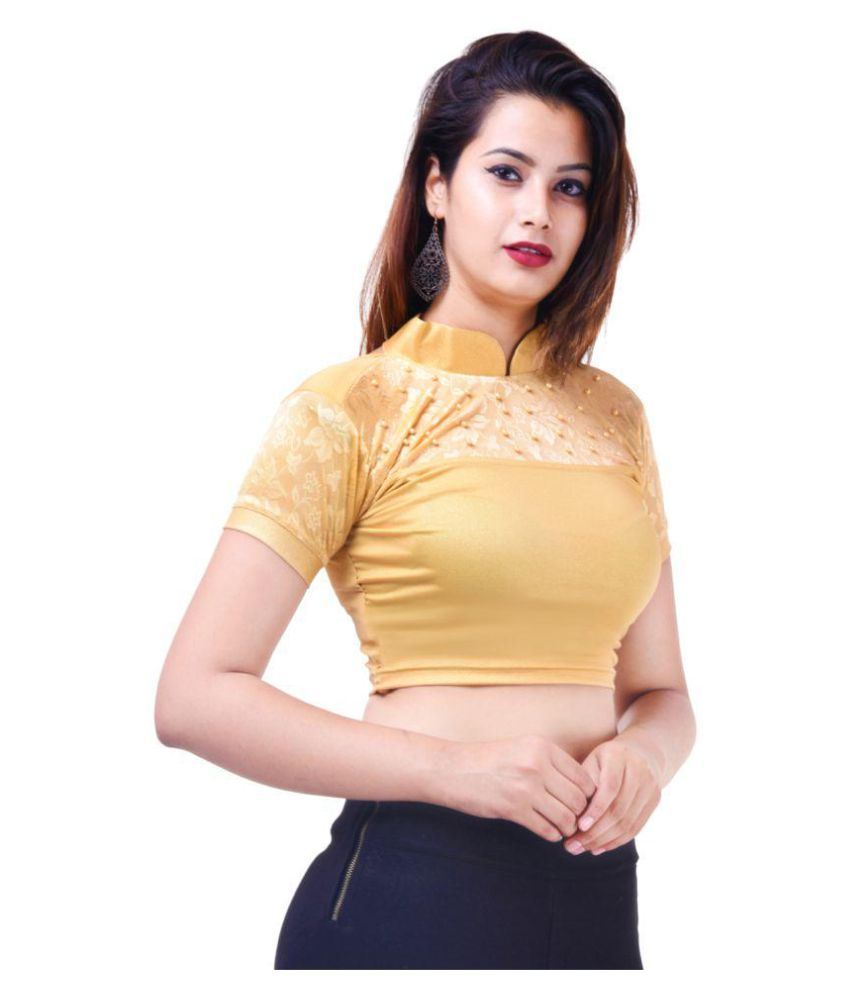 gold shimmer long sleeve top
