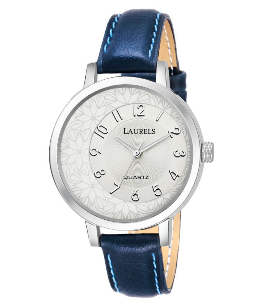     			Laurels Leather Round Womens Watch