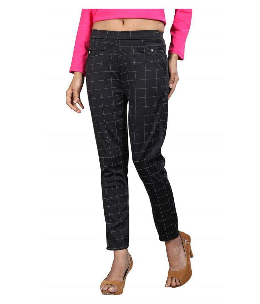 black cotton jeggings