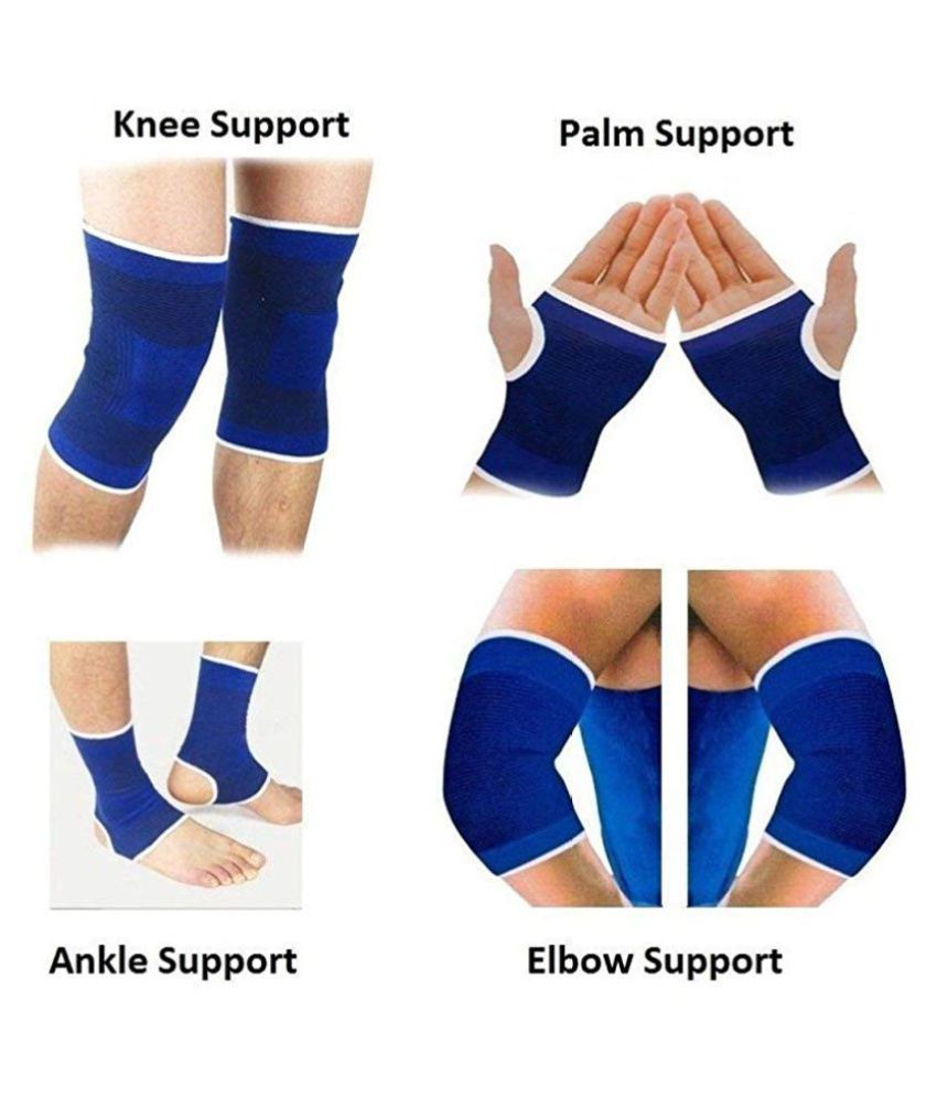    			NJ STAR Ankle, Elbow, Palm, Knee Support Braces for Surgical and Sports Activity Like Hockey, Bike, Crossfit and Provides Relief. (Ankle Elbow Palm Knee Combo)