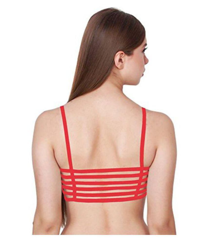     			Smooth & Style Poly Cotton Cami bra - Red