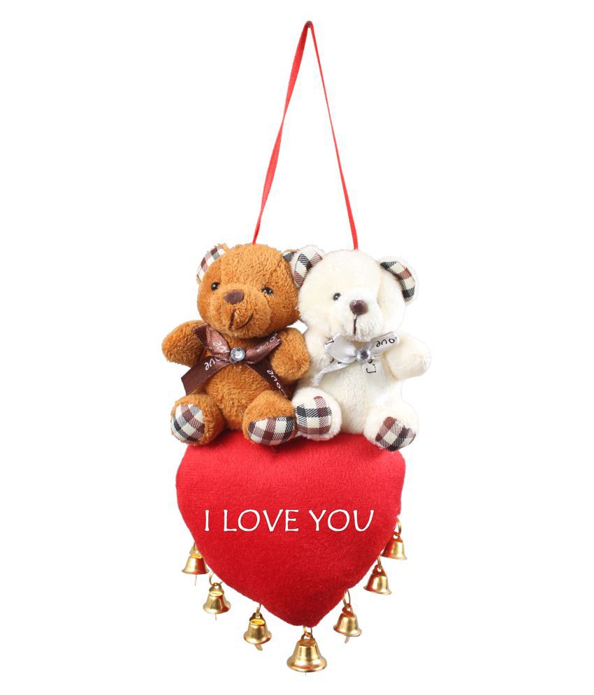     			Tickles Couple Teddy Hanging on I Love You Heart Soft Stuffed Plush Animal Toy For Valentine Day Gift Girlfriend Boyfreind Husband Wife (Color: Multi-Color Size: 10 cm)