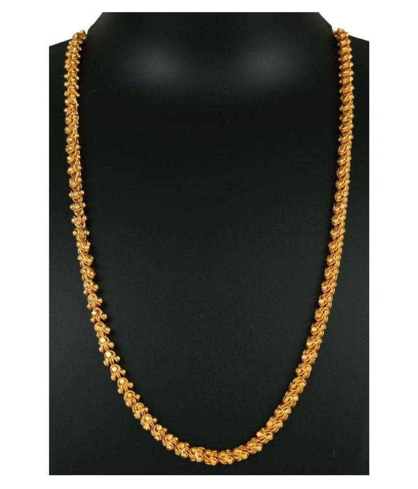 Jewar Mandi Chain 26 Inch Gold Plated Stylish Look Jewelry for Men