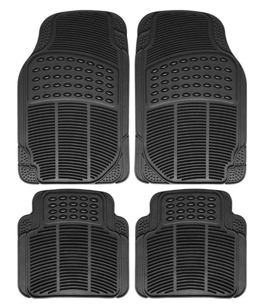 Ek Retail Shop Car Floor Mats (Black) Set of 4 for Maruti SuzukiWagonRLXI