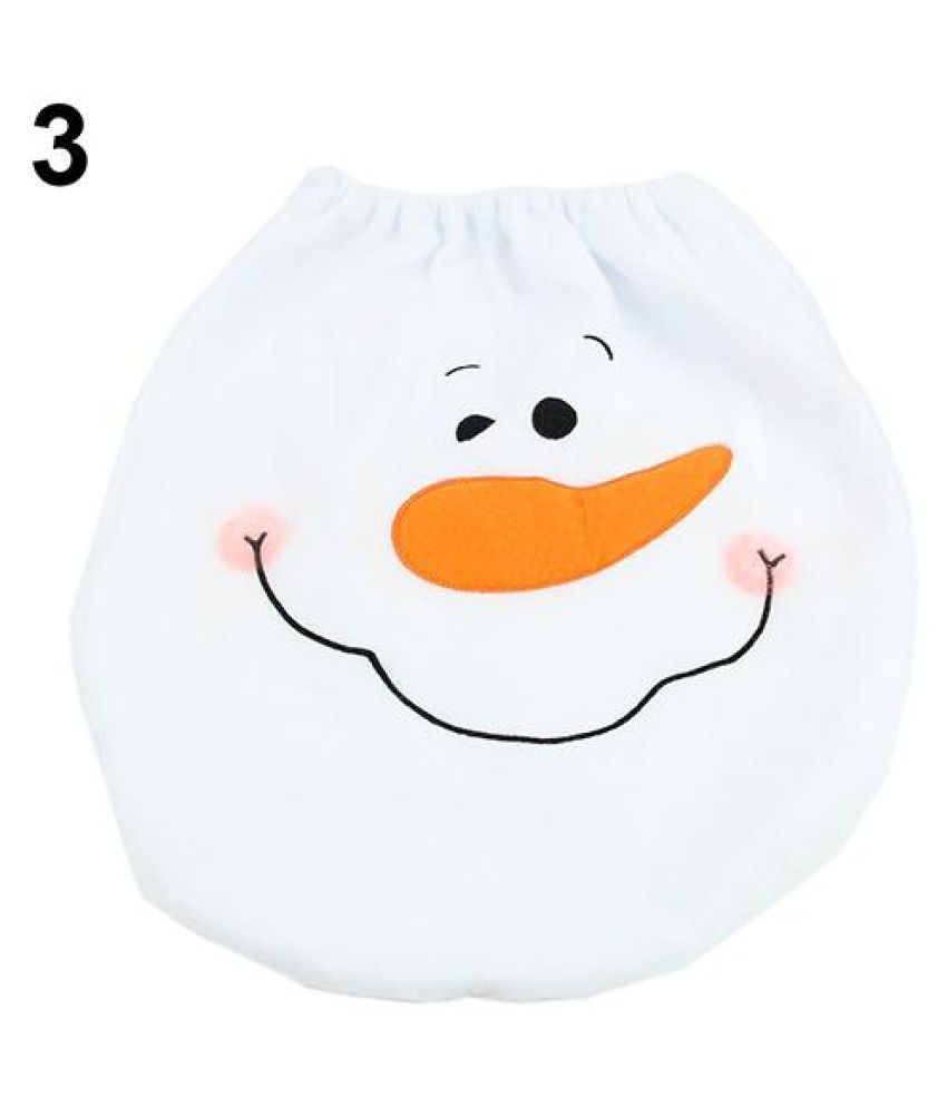 Xmas Home Decoration Christmas Lovely Snowman Toilet Seat Cover